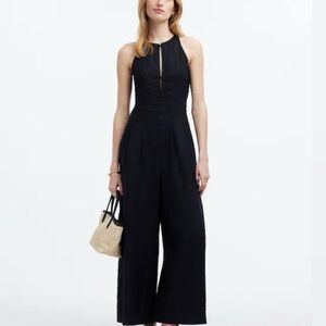 Madewell NWT Black Halter Jumpsuit